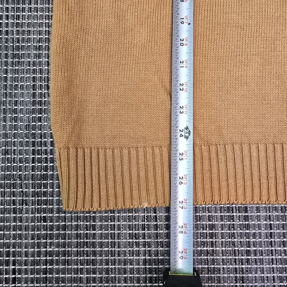 LOGG Label of Graded Goods Sweater Women Large Tan Brown Cotton Knit Turtle Neck - Picture 7 of 10